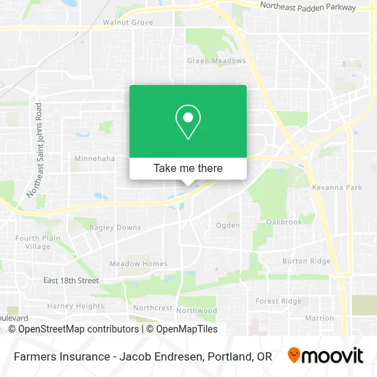 Farmers Insurance - Jacob Endresen map