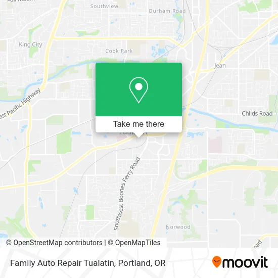 Family Auto Repair Tualatin map