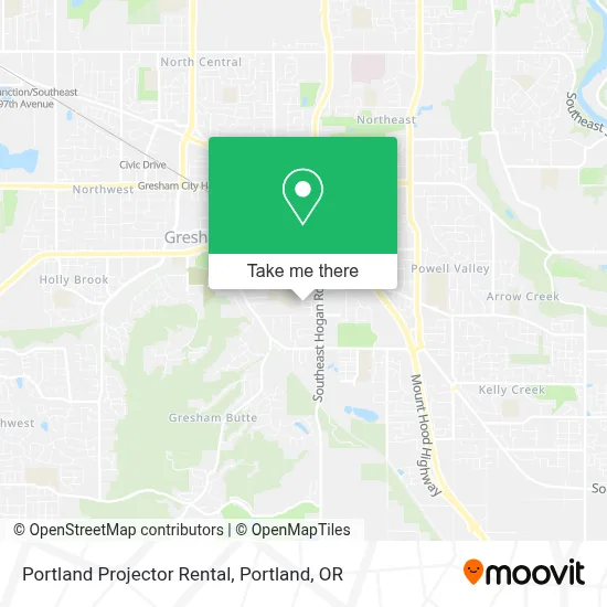 Portland Projector Rental map