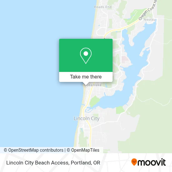 Lincoln City Beach Access map