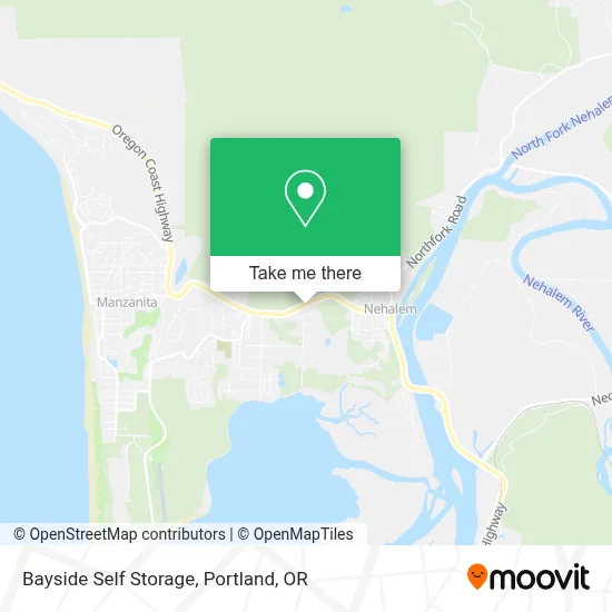 Bayside Self Storage map