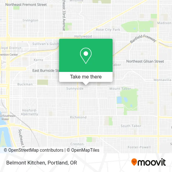 Belmont Kitchen map