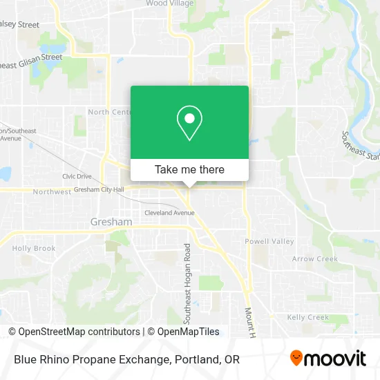 Blue Rhino Propane Exchange map