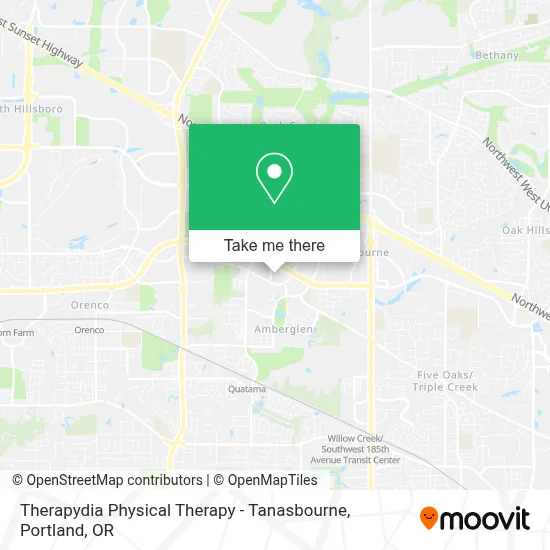 Therapydia Physical Therapy - Tanasbourne map