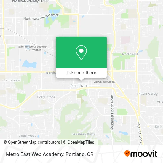 Metro East Web Academy map