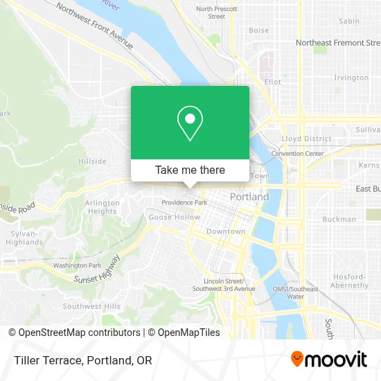 Tiller Terrace map