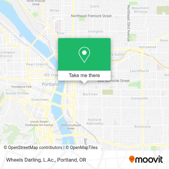 Wheels Darling, L.Ac. map