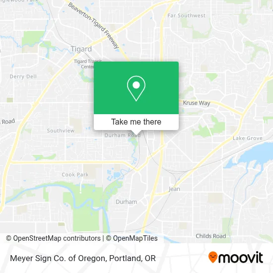 Meyer Sign Co. of Oregon map