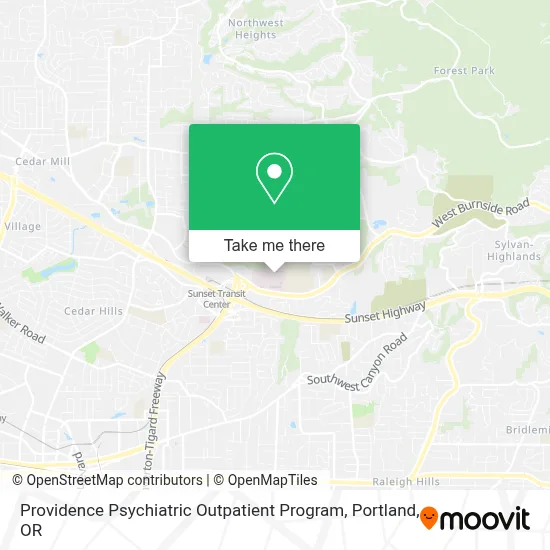 Providence Psychiatric Outpatient Program map