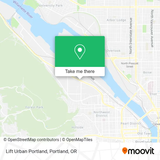 Lift Urban Portland map