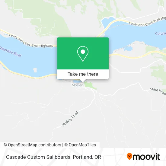 Cascade Custom Sailboards map