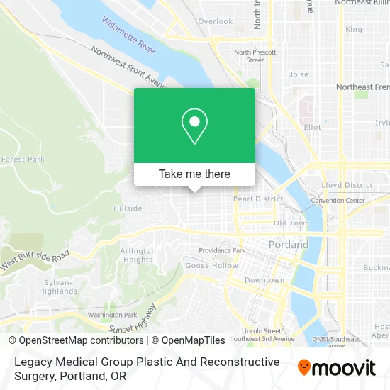 Legacy Medical Group Plastic And Reconstructive Surgery map