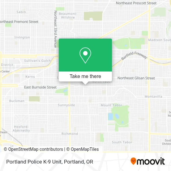 Portland Police K-9 Unit map