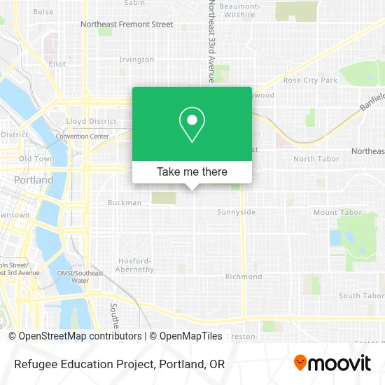 Refugee Education Project map