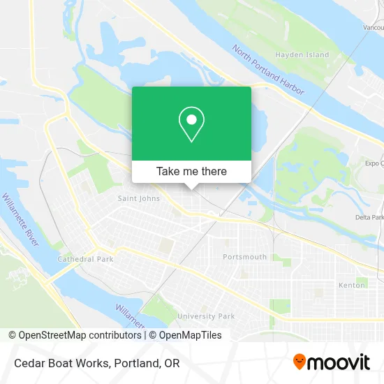 Cedar Boat Works map