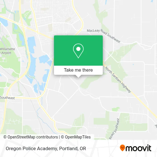 Oregon Police Academy map