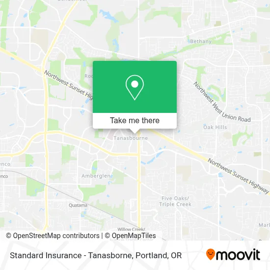 Standard Insurance - Tanasborne map