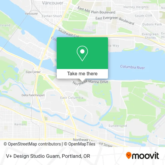 V+ Design Studio Guam map