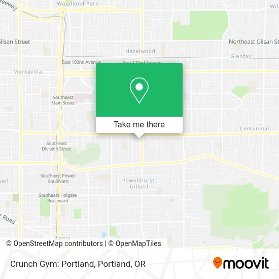 Crunch Gym: Portland map