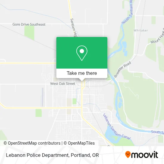 Lebanon Police Department map