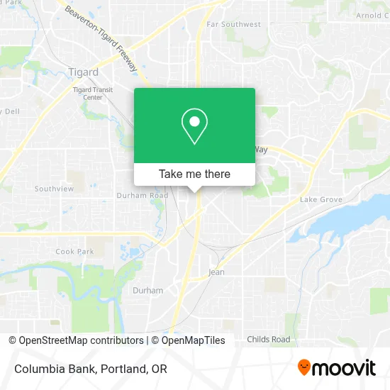 Columbia Bank map