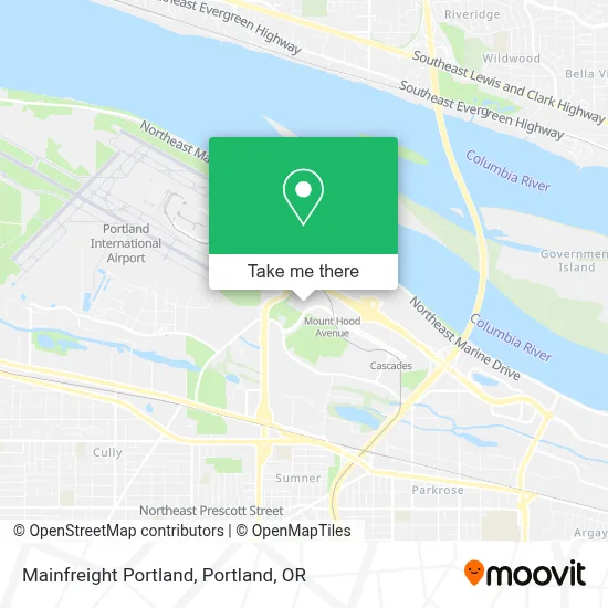 Mainfreight Portland map