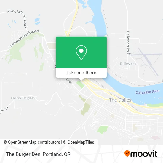 The Burger Den map