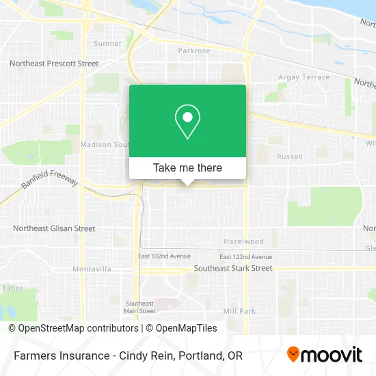Farmers Insurance - Cindy Rein map