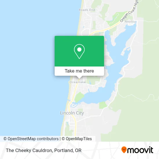 The Cheeky Cauldron map