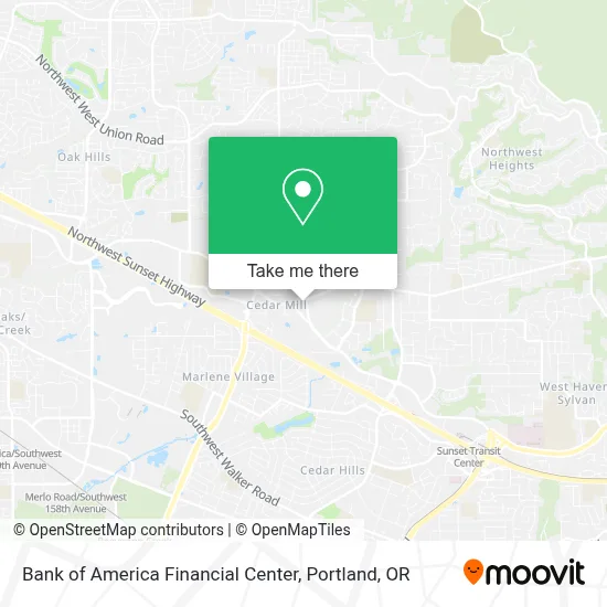 Bank of America Financial Center map
