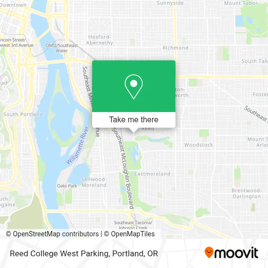 Reed College West Parking map