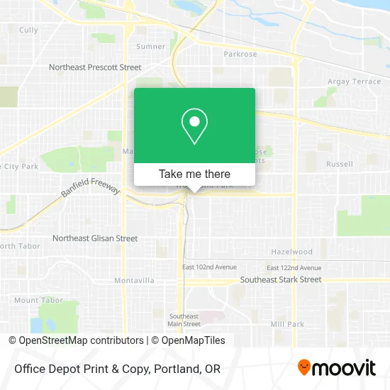Office Depot Print & Copy map