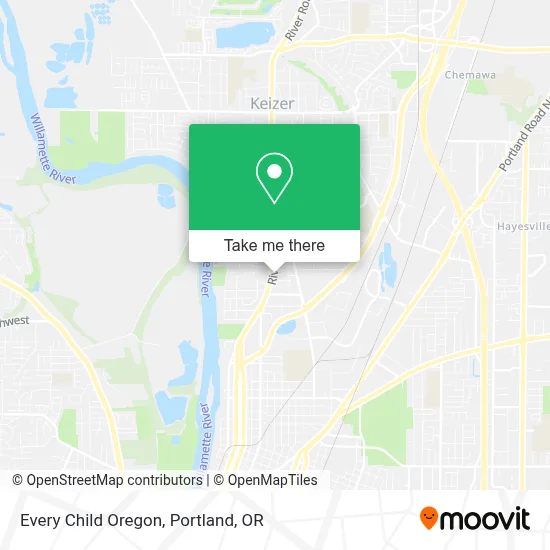 Every Child Oregon map