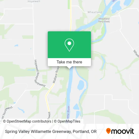 Spring Valley Willamette Greenway map