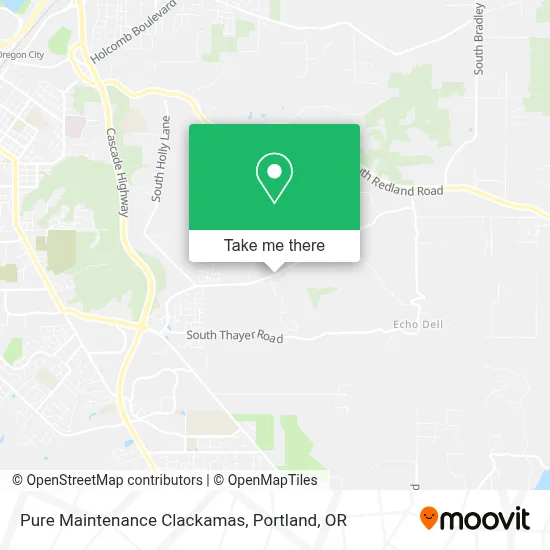 Pure Maintenance Clackamas map