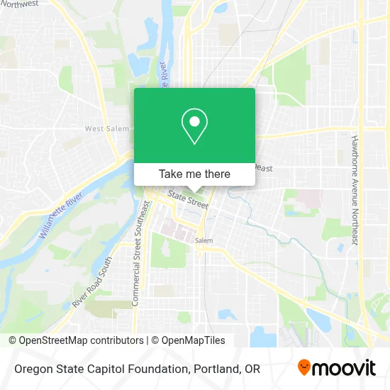 Oregon State Capitol Foundation map