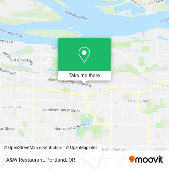 A&W Restaurant map