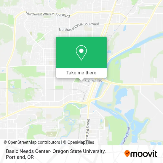 Basic Needs Center- Oregon State University map