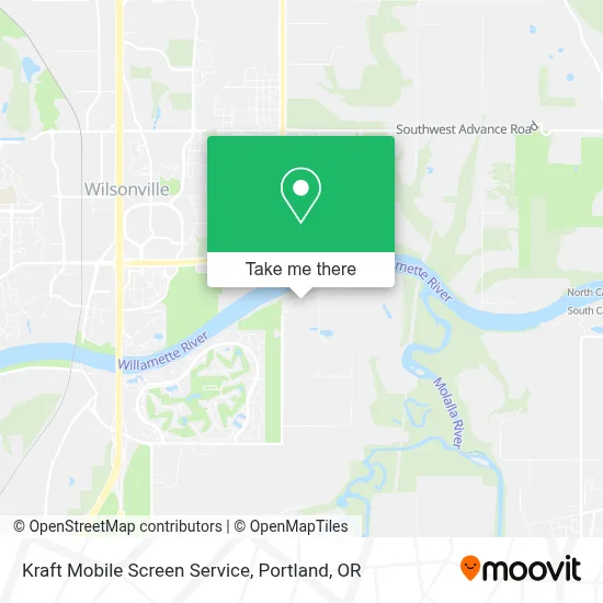 Kraft Mobile Screen Service map