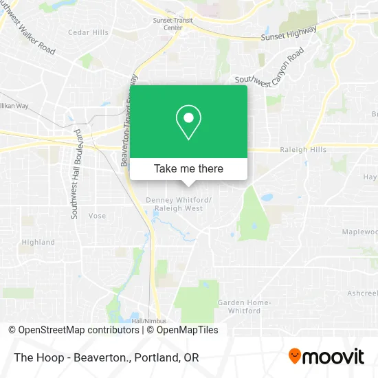 The Hoop - Beaverton. map