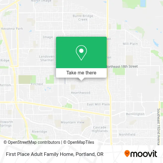First Place Adult Family Home map