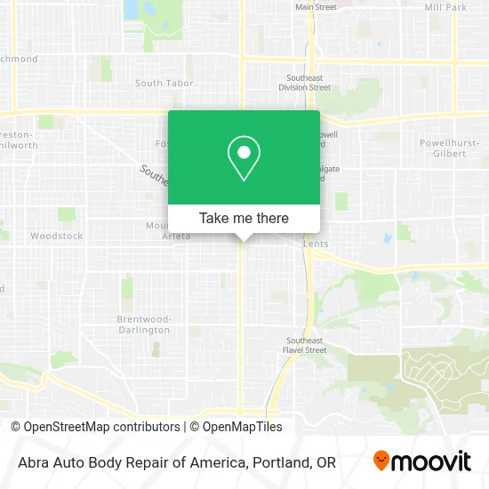 Abra Auto Body Repair of America map