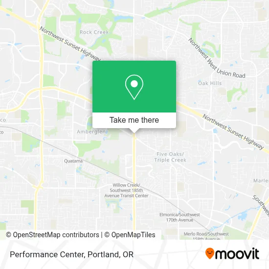 Performance Center map