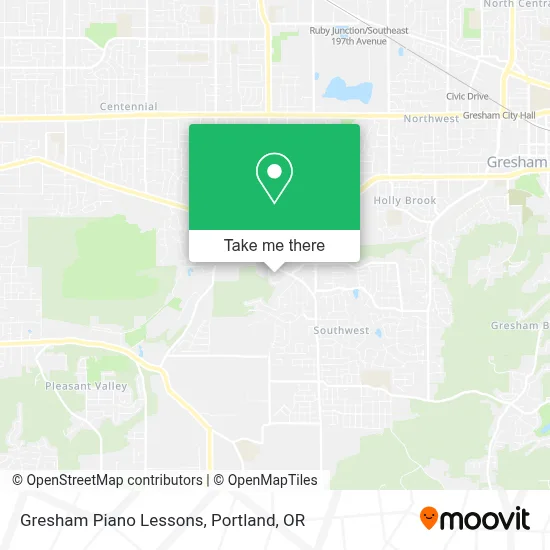 Gresham Piano Lessons map