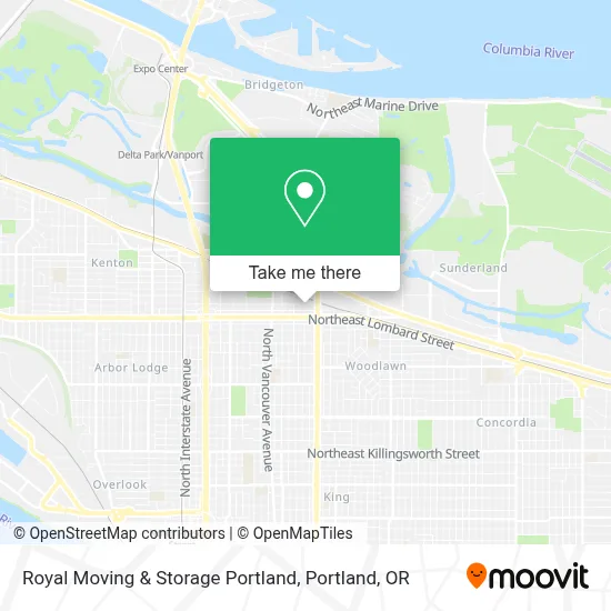 Royal Moving & Storage Portland map