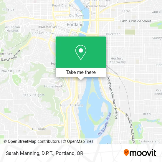 Sarah Manning, D.P.T. map