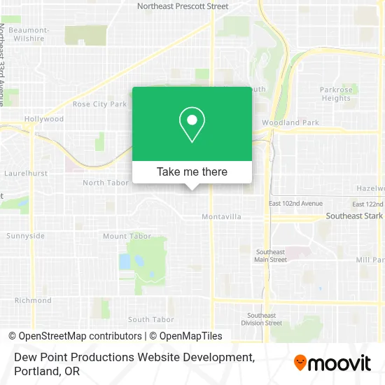 Dew Point Productions Website Development map