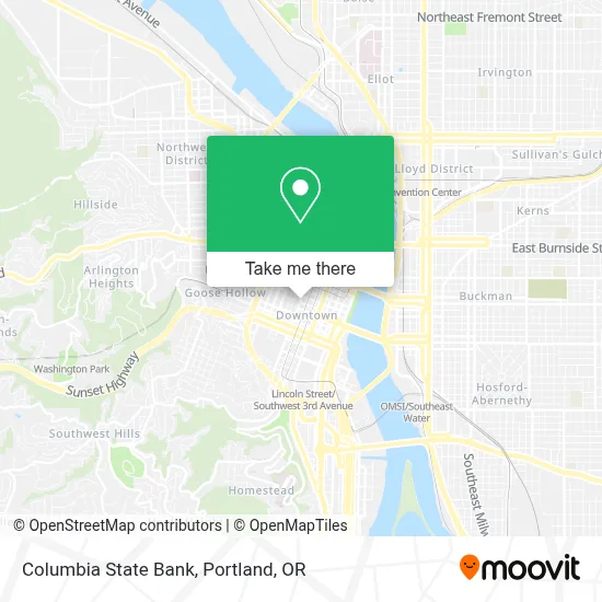 Columbia State Bank map