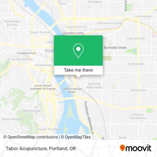 Tabor Acupuncture map
