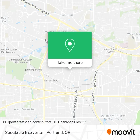 Spectacle Beaverton map